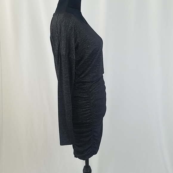 Athleta women XS long sleeve Tulip dress ruched Athleisure above knee minimalist - Picture 5 of 7